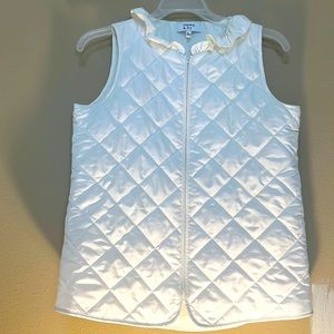 White vest, the most adorable ruffled collar, in perfect condition never worn